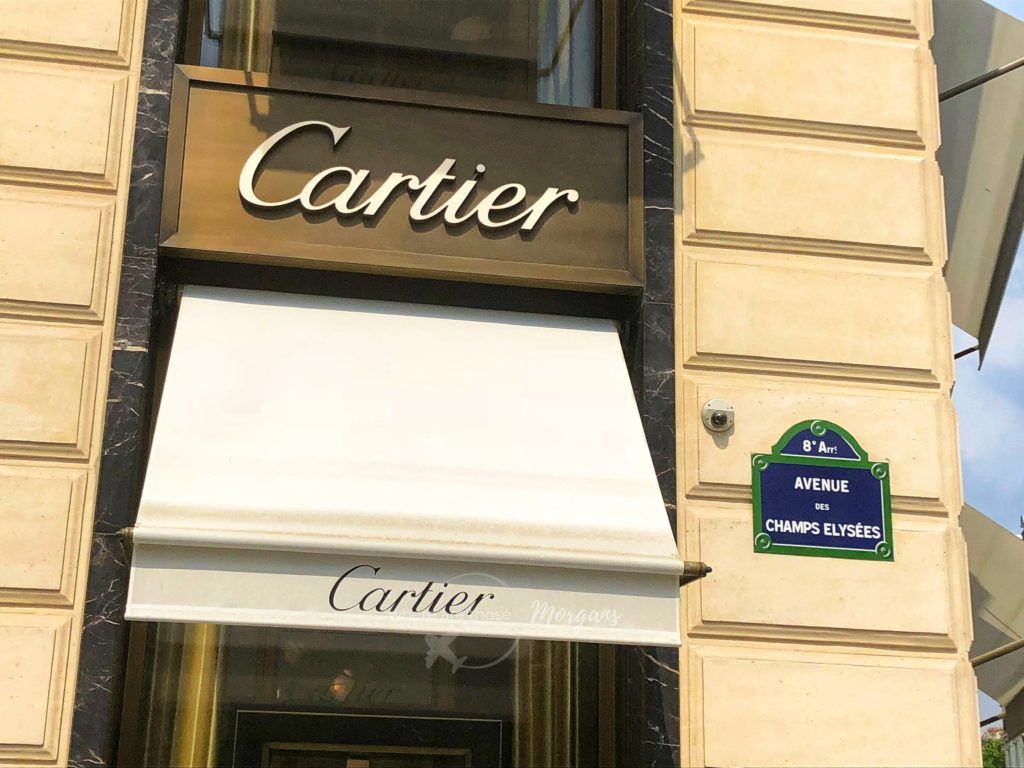 Cartier in Paris along Avenue des Champs Elysees
