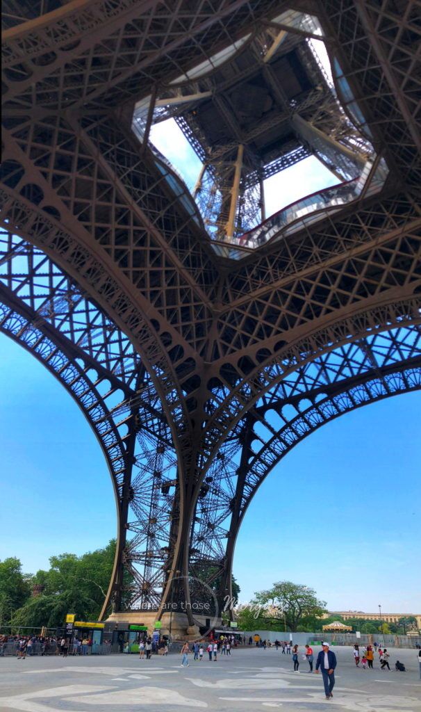 View from underneath the Eiffel Tower