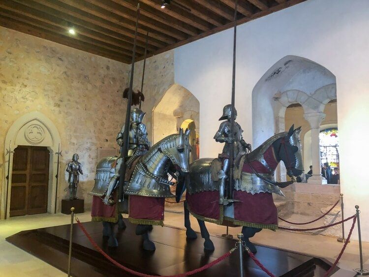 knights on display in the alcazar