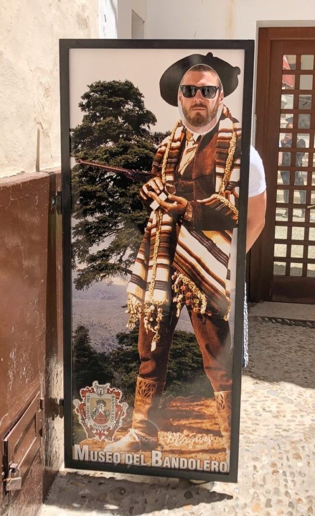 Mark posing outside the Museo del bandolero in Ronda