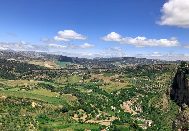 view of the countryside in Ronda