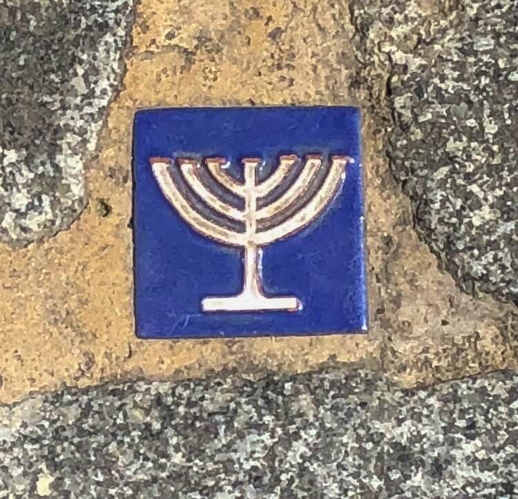 The Jewish menorah in the Jewish Quarter