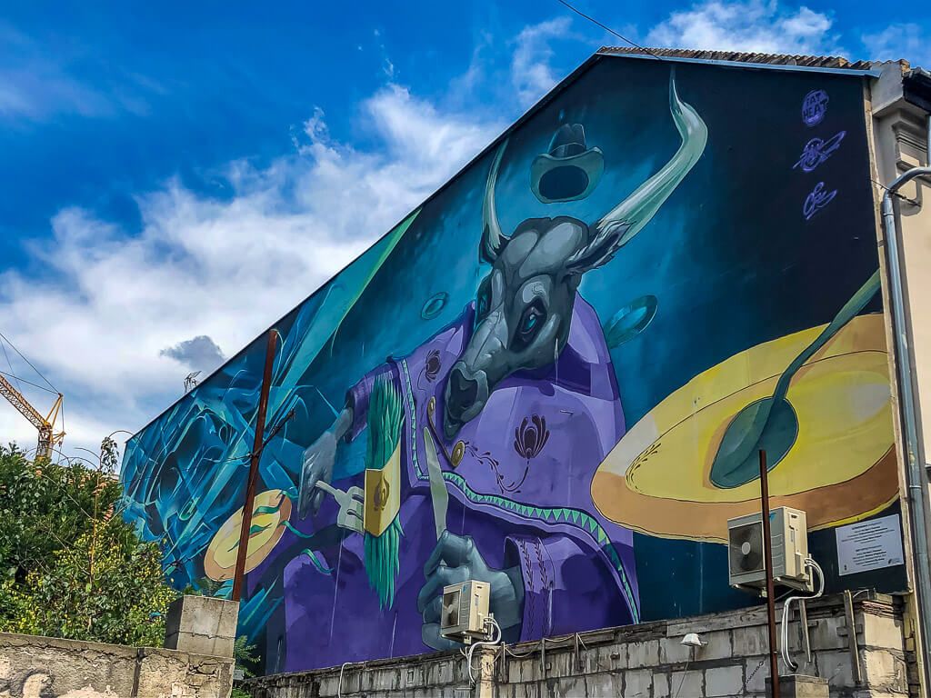 Street art in the Jewish Quarter in Budapest