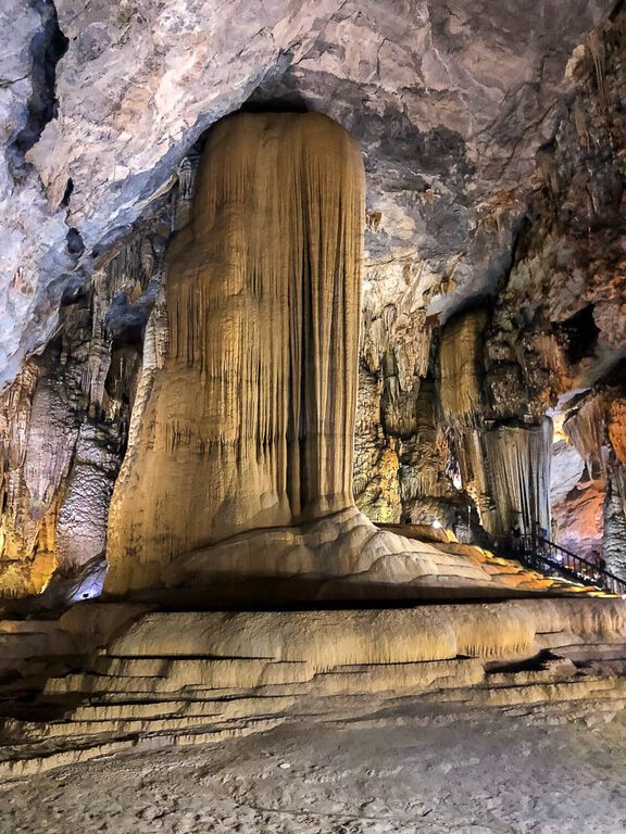  A stalagmite rising from the floor in Paradise Cave