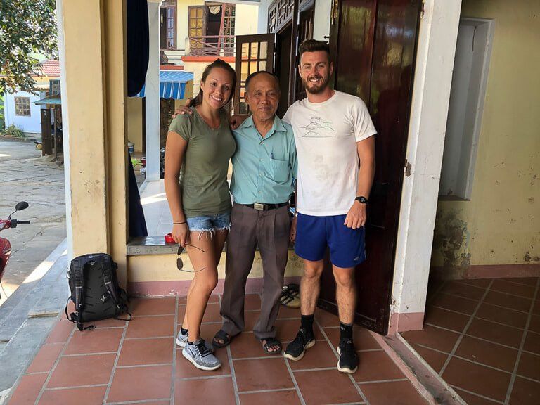 Mark Kristen and Mr Phong at the end of our private Hoi An tour