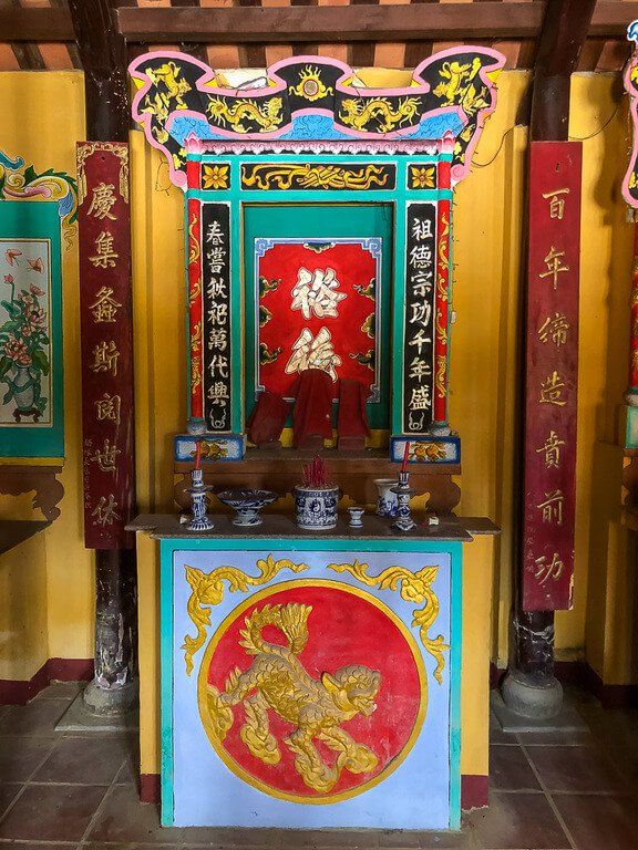 Family shrine in village near Hoi An on our private tour