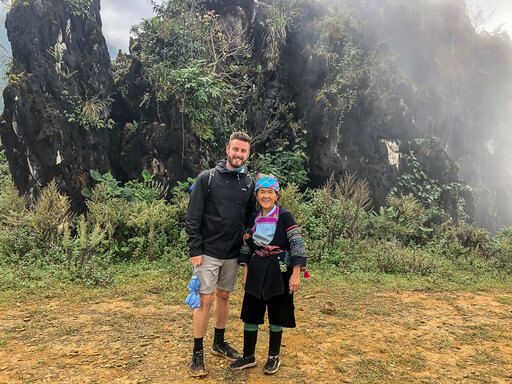 Mark and Hmong trekking guide in sapa vietnam
