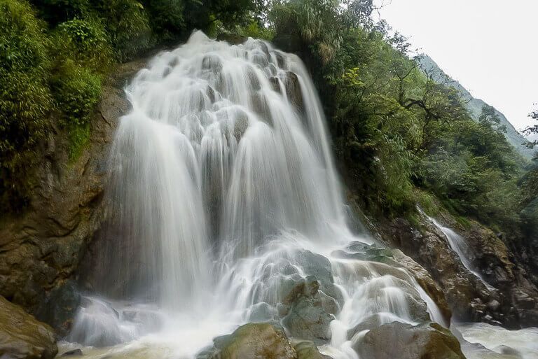 Tien Sa Waterfall in Cat Cat Village one of the best things to do on a Sapa itinerary