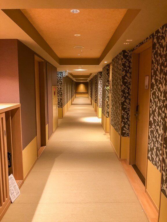 Hallway in Onyado Nono Nara Onsen featuring tatami flooring