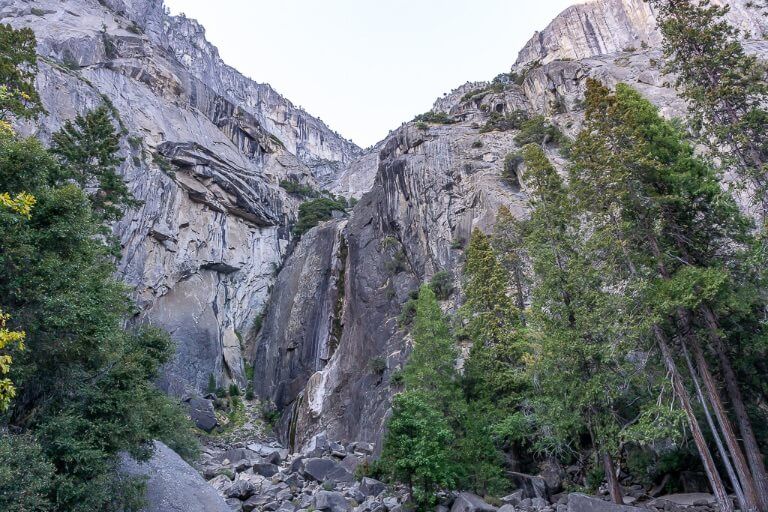 Yosemite Falls completely dry in fall itinerary California