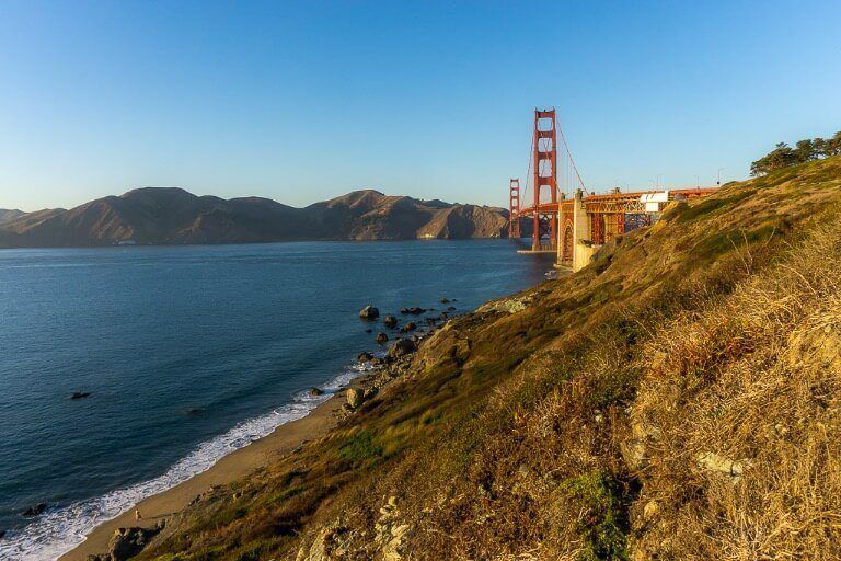 One of the best view points of the golden gate bridge San Francisco west battery