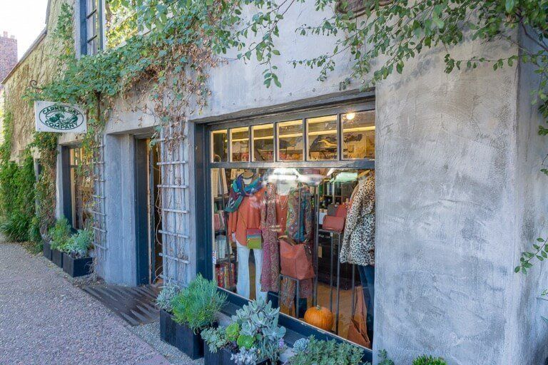 Shopping in stunning buildings in Carmel-by-the-sea village beautifully kept and one of the nicer stops on California's pacific coast highway