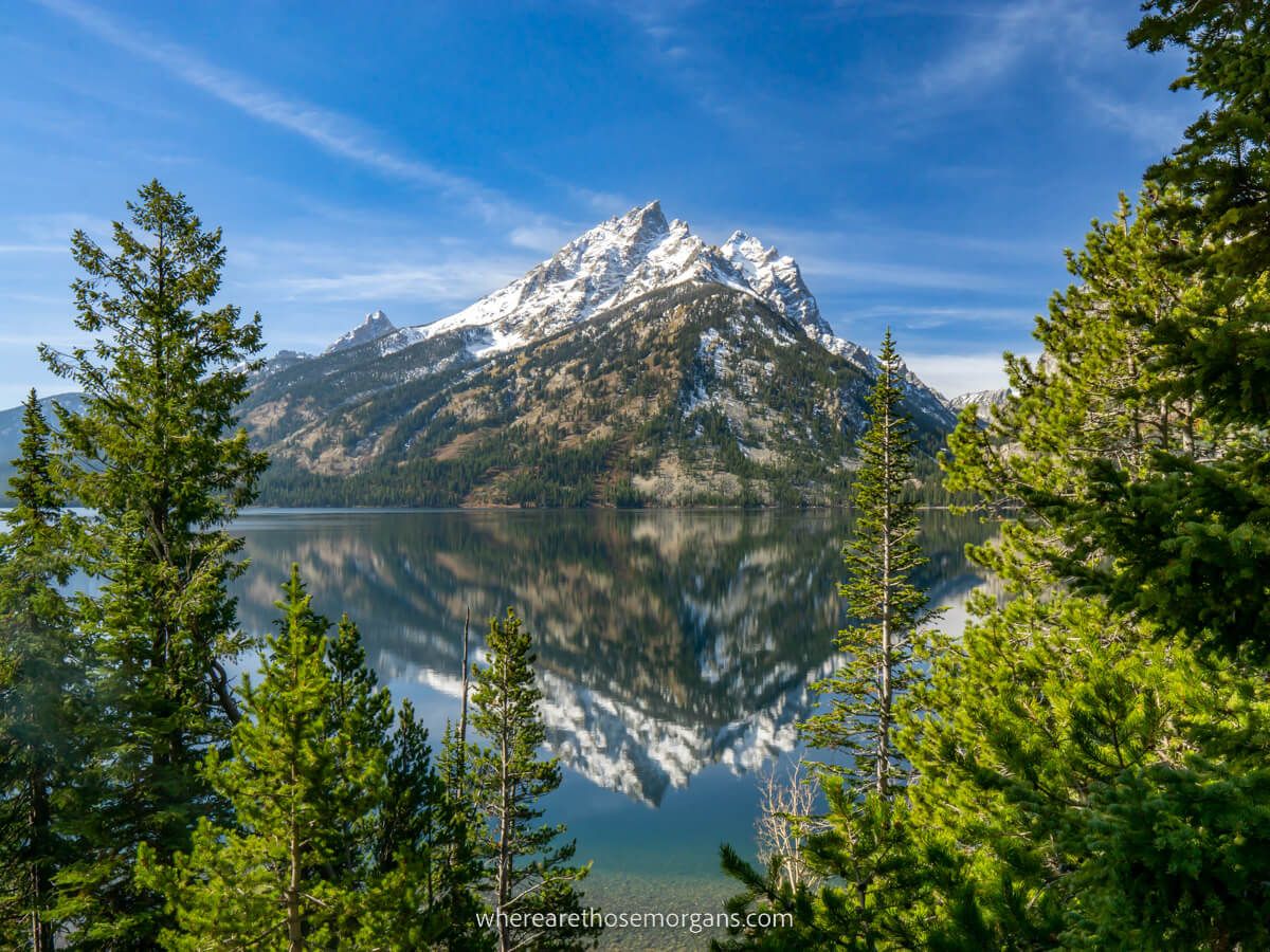Grand Teton National Park Itinerary and Best Things To Do In The Tetons Jenny Lake with Mountain Reflection Where Are Those Morgans