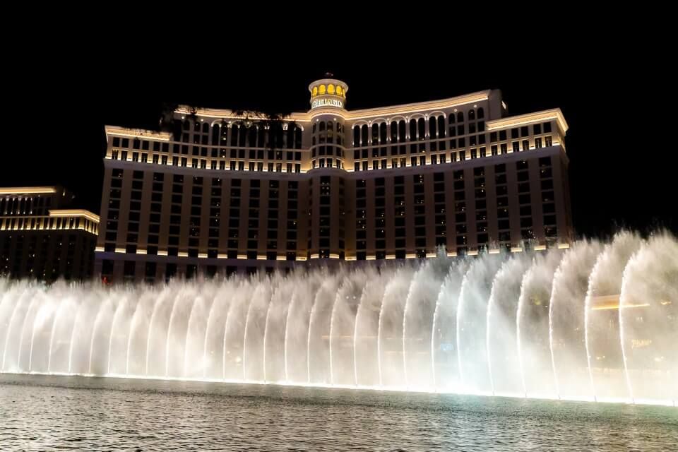 Bellagio fountains in Las Vegas is a famous picture of america everyone should see