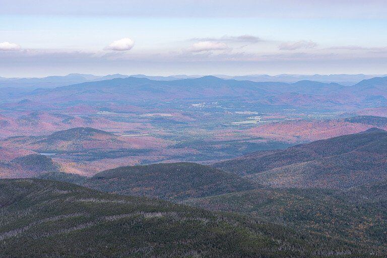 Gorgeous colors in the valley below mount marcy near lake placid in adirondacks new york
