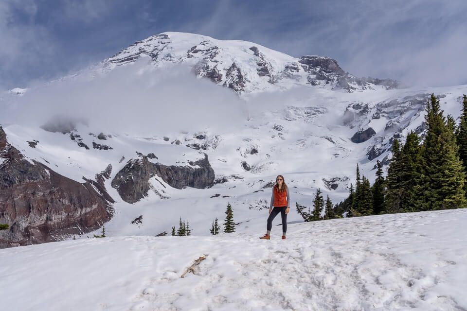 Where Are Those Morgans at the skyline trail in mt rainier national park under snow in june