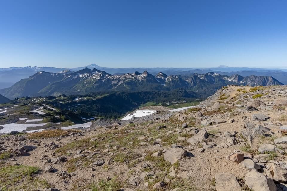 View over southern washington from the summit of mt rainier skyline trail