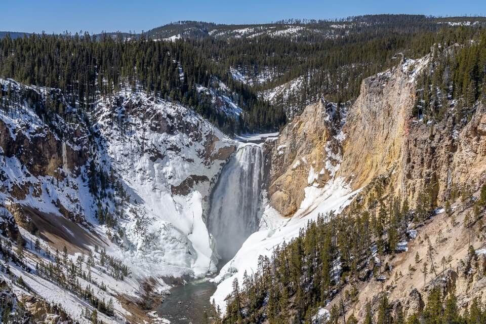 Waterfalls in peak in Spring with Winter snow melt