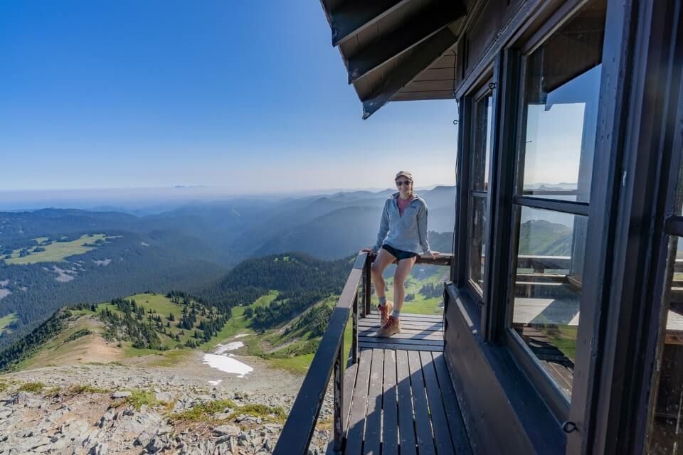 Where Are Those Morgans on the top tier of Mount Fremont fire lookout tower in mt rainier national park washington with amazing views