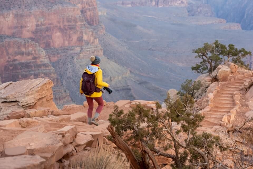 Hiking South Kaibab Trail into grand canyon south rim one of the best hikes in the park where are those morgans