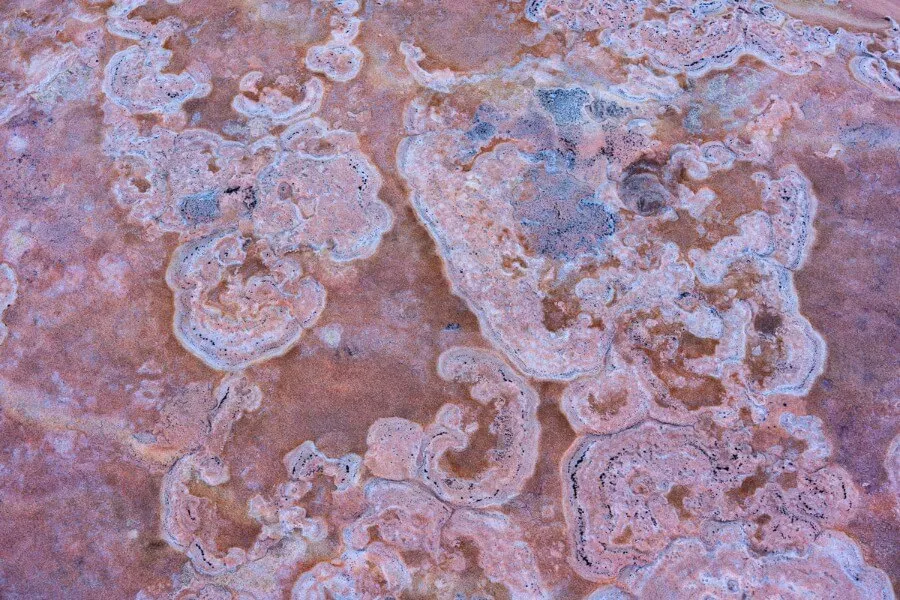 Stunning swirling patterns in sediment pink red color rock formations amazing landscapes near kanab utah