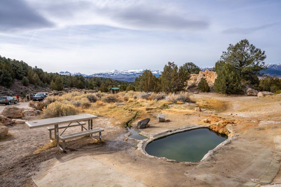ADA accessible pool at the Travertine hot springs