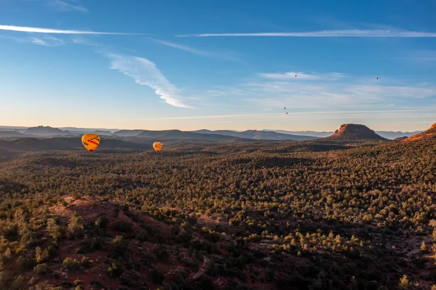 Sunrise view over Sedona from Mystic Vista