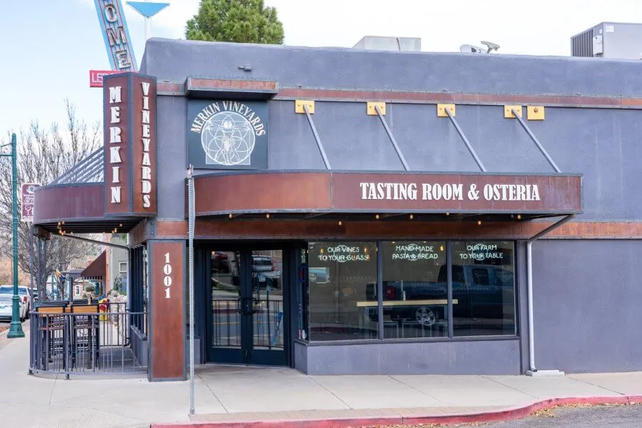 Tasting room for Merkin Vineyards on the verde valley wine trail