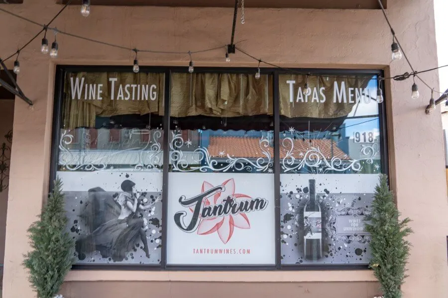 Tantrum tasting room in Cottonwood