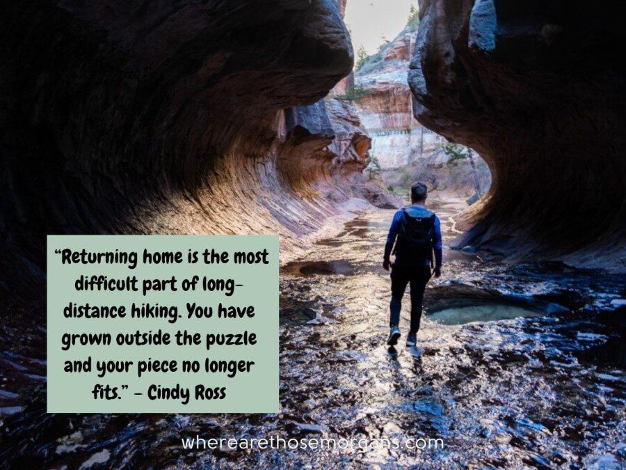 hardest part of long distance hiking quote