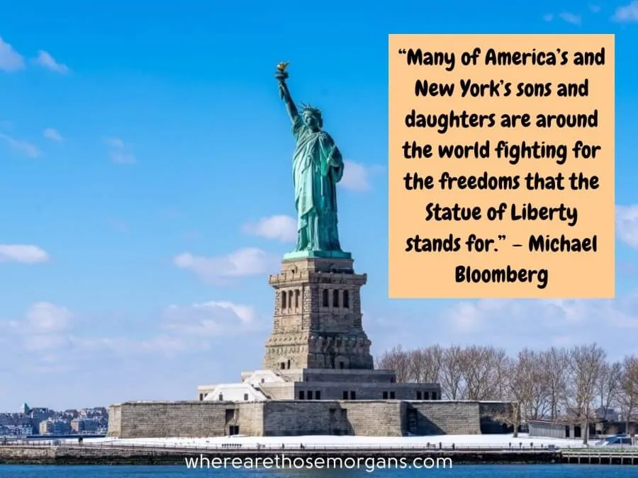 Many of America's and New York's sons and daughters are around the world fighting got the freedoms that the statue of liberty stands for