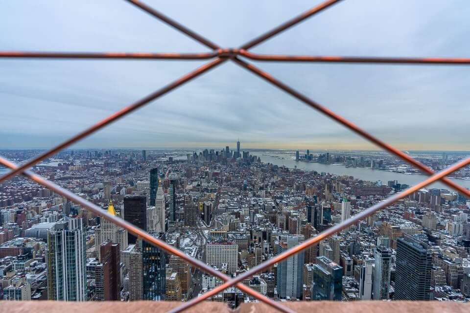 View of lower Manhattan from Empire State Building