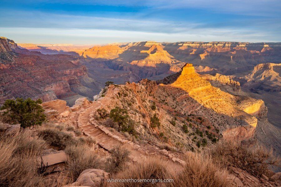 Hiking into Grand Canyon South Rim one of the best places to visit and most fun things to do on a visit to Arizona