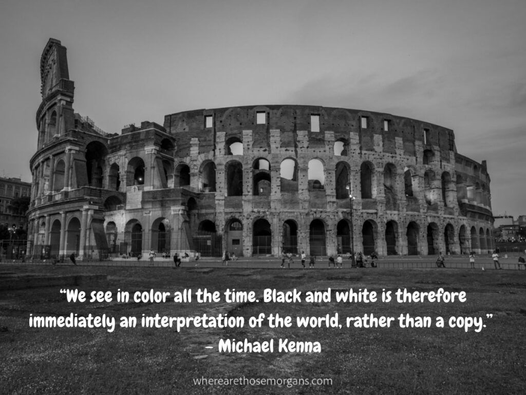 We see in color all the time. Black and white is therefore immediately an interpretation of the world, rather a copy. Michael Kenna photography quote