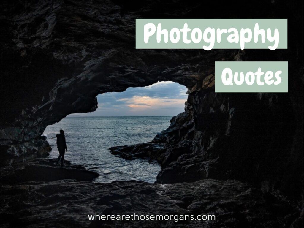 Woman standing in cave as an inspirational photo