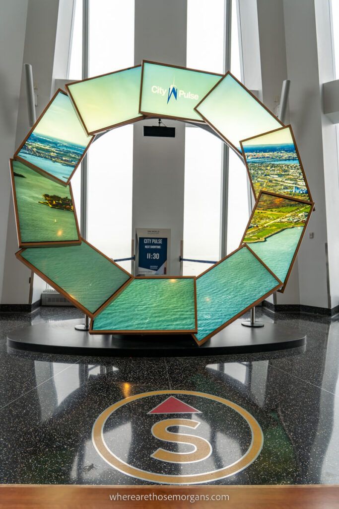 The City Pulse exhibit featuring mirrors that light up