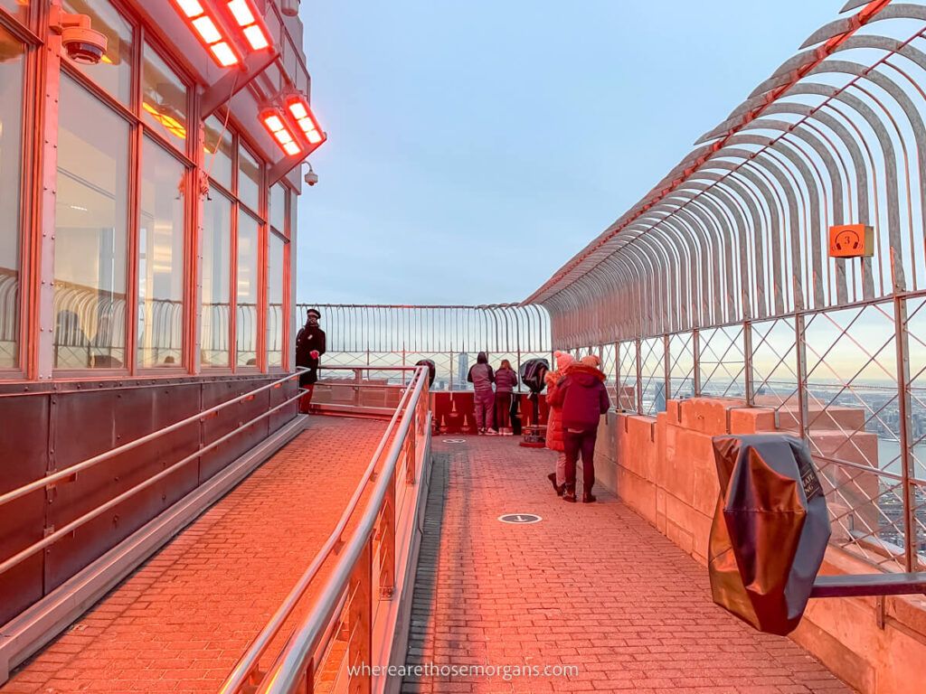 Open viewing platform at the Empire State Building