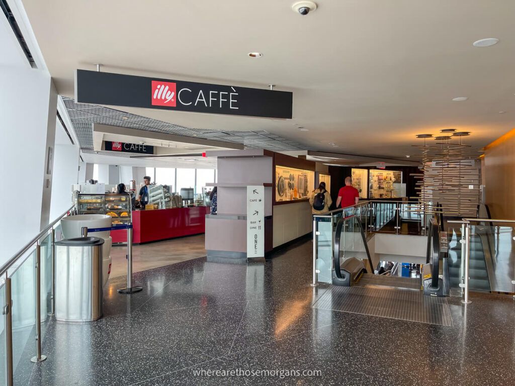 A cafe at an observation deck in NYC
