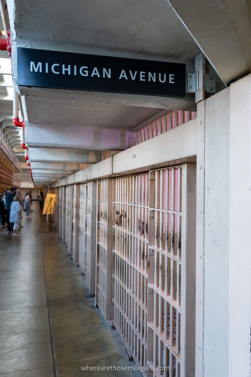 Michigan Avenue cell block on Alcatraz