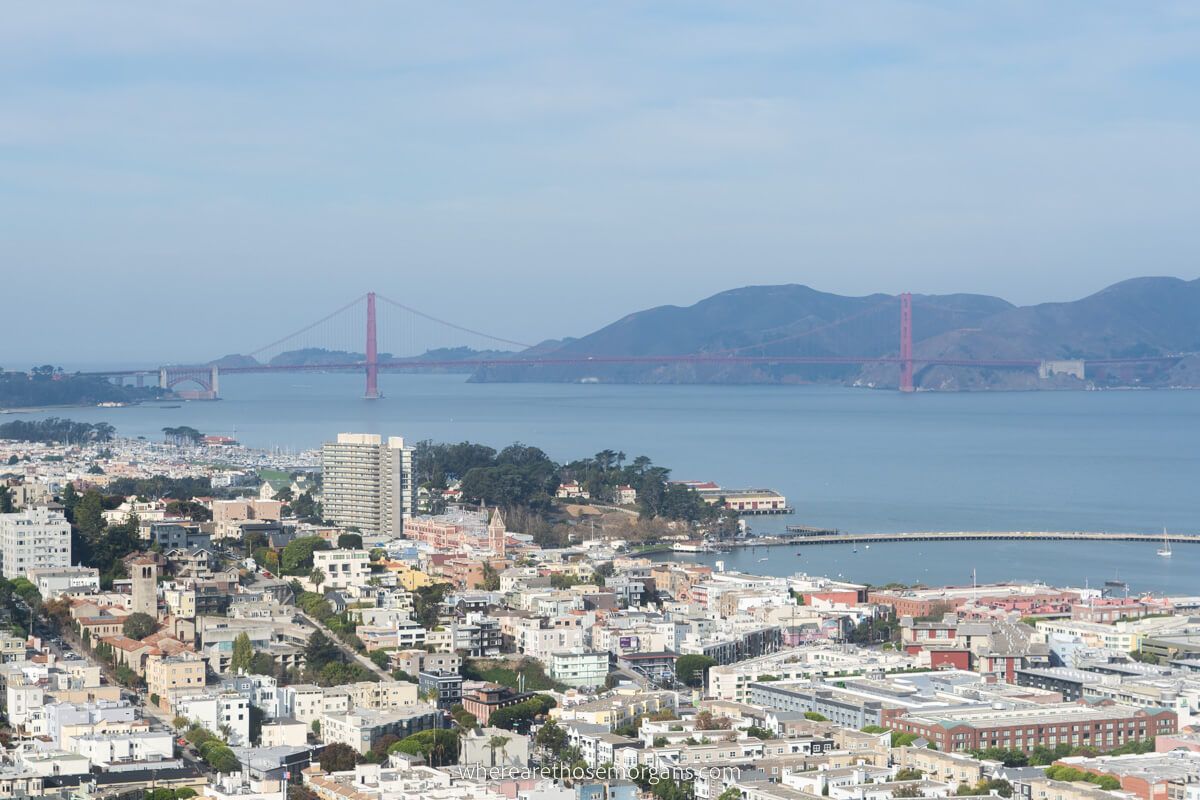View of the Golden Gate Bridge and the San Francisco Bay