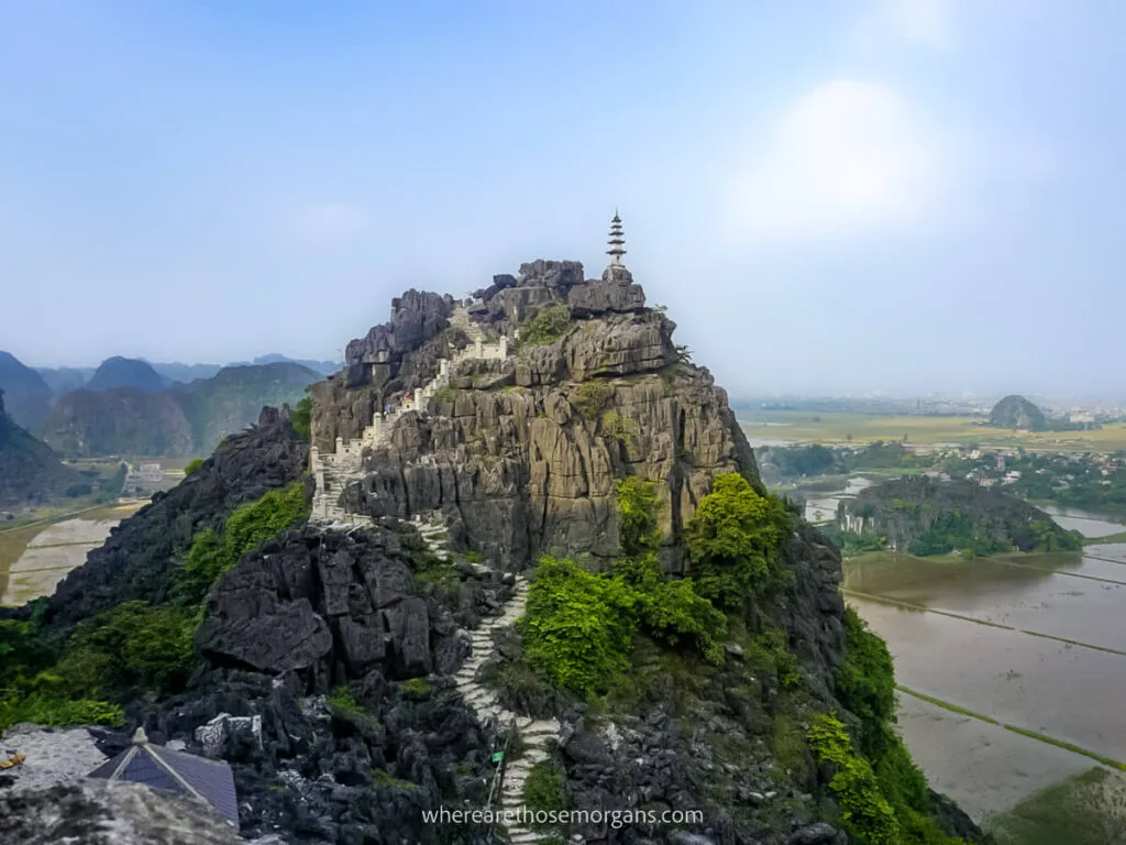 Small pagoda at the Mua Cave Viewpoint in Ninh Binh