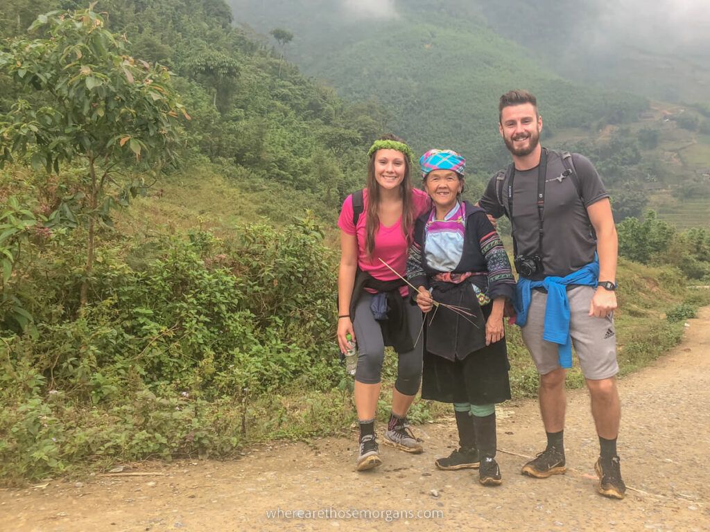 Man and women hiking the Sapa Vietnam