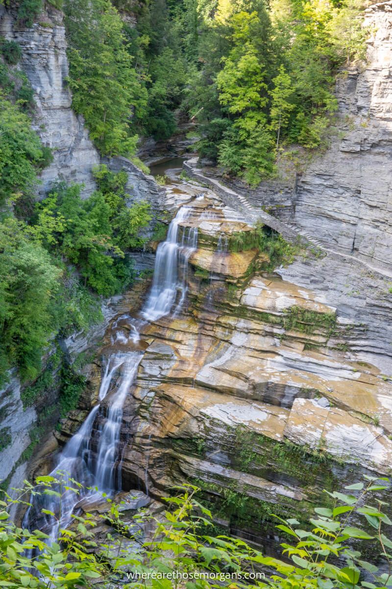 A low running Lucifer Falls near Ithaca New York in early fall