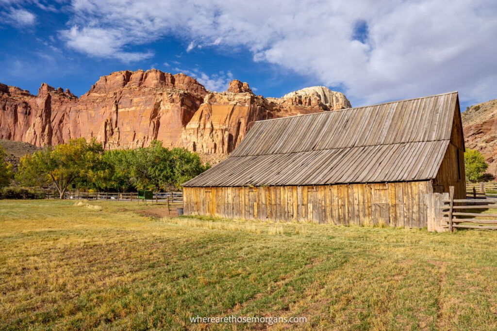 The Fruita barn is the best photo spot in all of Capitol Reef National Park