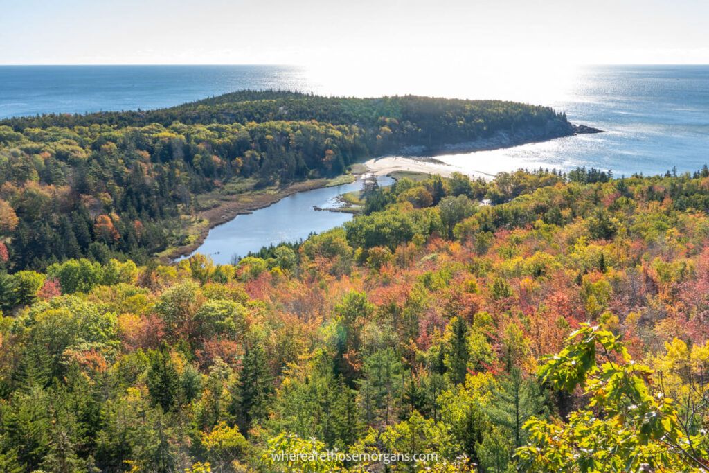 Beautiful views of Sand Beach, fall foliage and the gulf of Maine