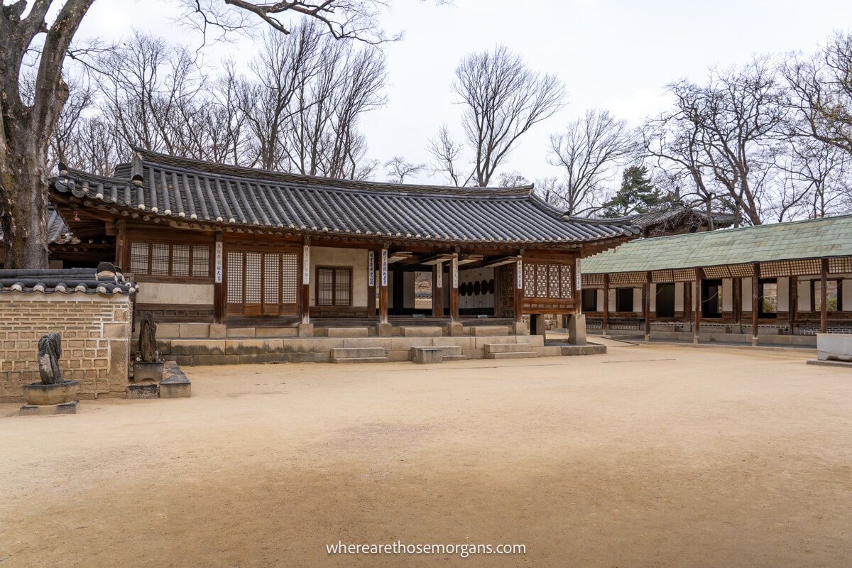 Exterior view of Yeongyeongdang Hall in Huwon Secret Garden
