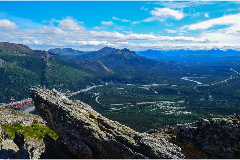 Mount Healy overlook in Denali National Park with far reaching views into the valley below