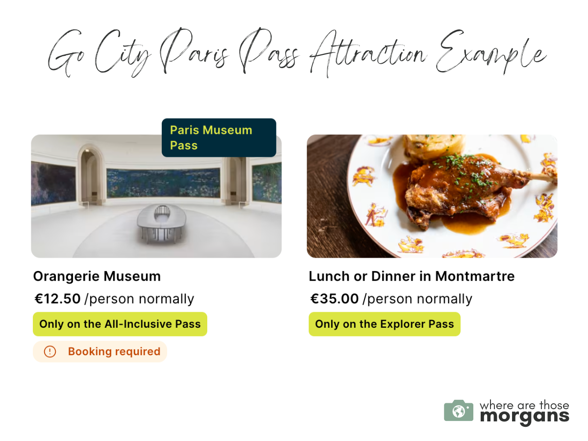 Different attractions on the All-inclusive or Explorer Go City Paris Pass
