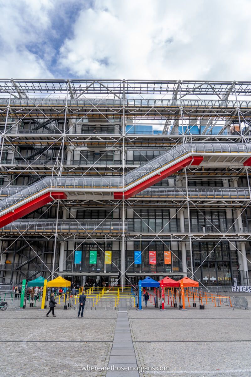Exterior view of the popular attraction, Centre Pompidou