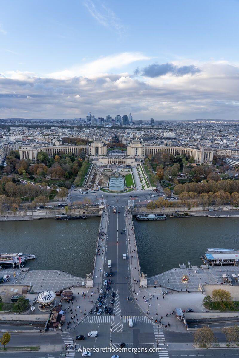 Aerial view of the Trocadéro Square in Paris